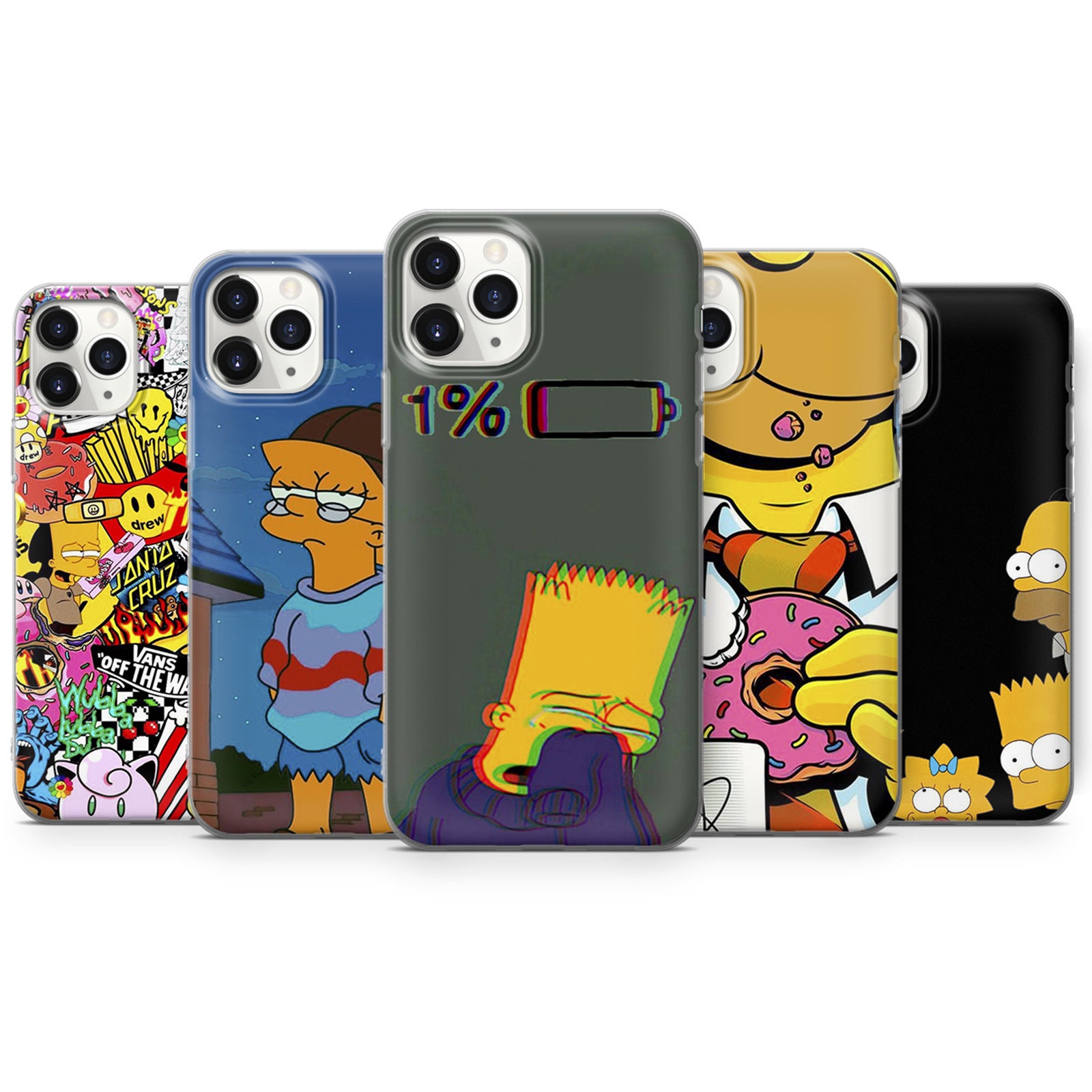 The Simpsons Phone Case Sipmsons Collage Cover fits iPhone Etsy