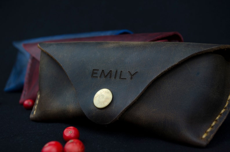 Leather Sunglasses Reading Eyeglasses Leather Glasses Case Personalized Glasses Holder Sunnies case Gift for Woman Gift For Man