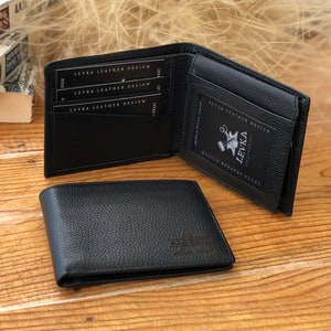 Cartera de hombres personalizada, cartera de hombres personalizada, cartera de fotos para los hombres, cartera de la imagen para los hombres, regalo para el papá, cartera de cuero de los hombres grabado