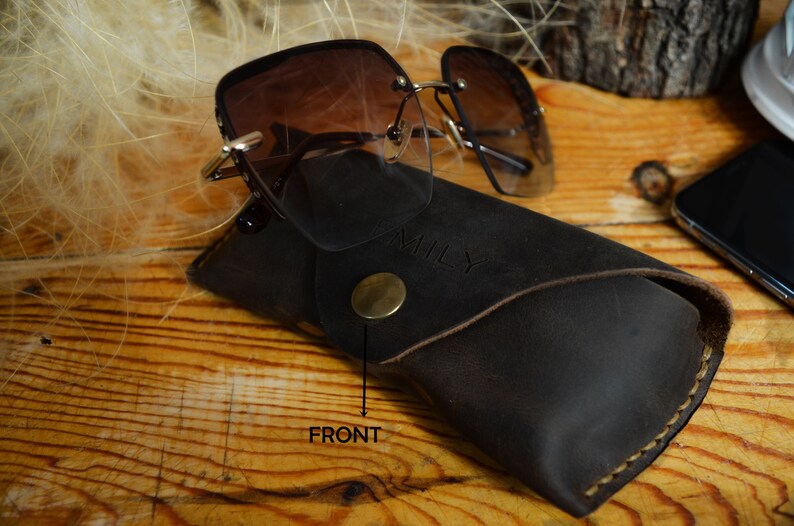 Leather Sunglasses Reading Eyeglasses Leather Glasses Case Personalized Glasses Holder Sunnies case Gift for Woman Gift For Man
