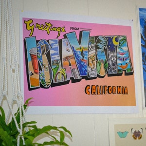 Poster sfumato di Isla Vista, CA / Regalo di laurea per ex studenti dell'Università della California Santa Barbara UCSB Wall Art