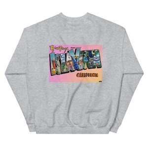 Isla Vista, CA Gradient Unisex Sweatshirt (Back Design) | University of California, Santa Barbara UCSB College Graduation Gift Present