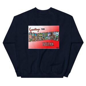 Bloomington, IN Unisex Sweatshirt mit Farbverlauf (Back Design) | Indiana Universität IU Hoosiers College Geschenk Abschluss Alumni Geschenk