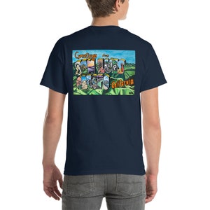 San Luis Obispo, CA Unisex T-Shirt (Back Design) | Cal Poly SLO California Mustangs College Graduation Present Alumni Gift