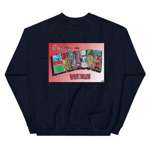 Madison, WI Unisex Sweatshirt (Back Design) | University of Wisconsin Madison UW Badgers College Gift Graduation Alumni Present