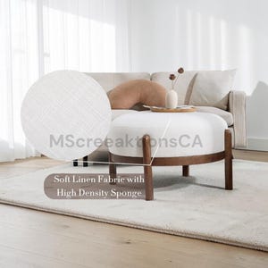 Modern PU Leather Ottoman Footrest Bench with Solid Wood Legs, Single Seat Foot Stool for Living Room Bedroom