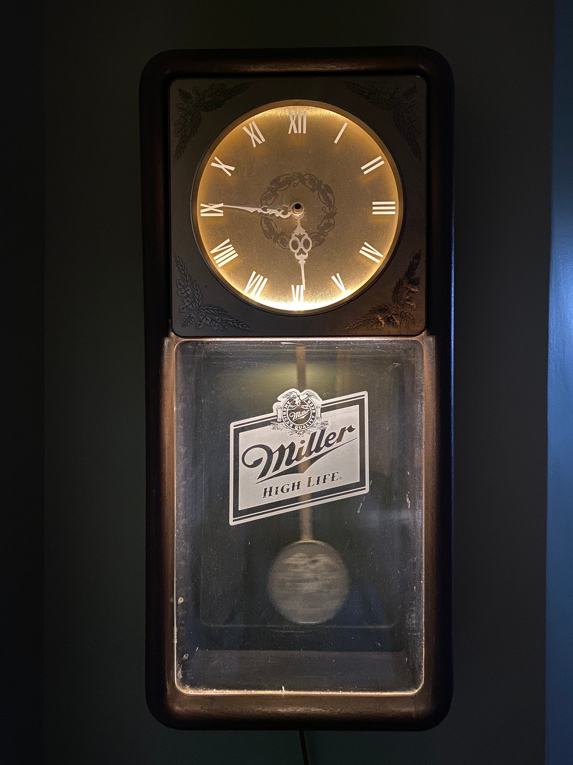 Vintage Miller High Life Beer Sign Clock 1987 Etsy