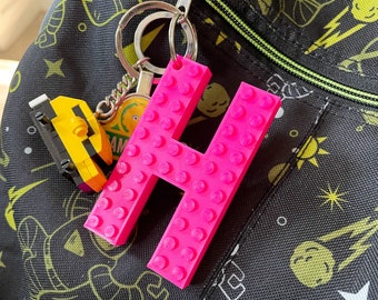 Initial Keychain for Kids | Back to School Gift | Personalized Key Chain | Custom Letter Tag for Bag