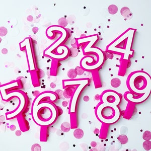 Girls Birthday Number for Cake | 1 2 3 4 5 6 7 8 9 10 birthday cake sign | Fashion Birthday Party Cake Number