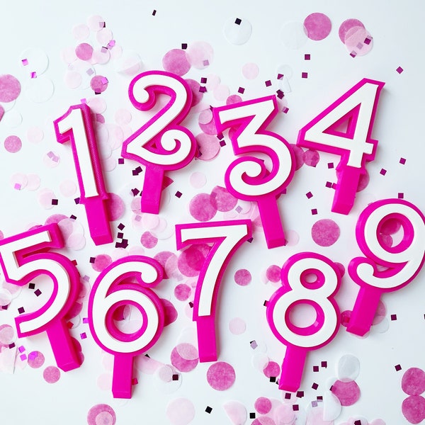 Girls Birthday Number for Cake | 1 2 3 4 5 6 7 8 9 10 birthday cake sign | Fashion Birthday Party Cake Number