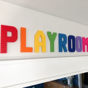 Kids Bedroom Decor | Wall Letters for Playroom or Bedroom | Wall Letter Decoration | Play Room Man Cave Wall Hanging | Bright Kid Room