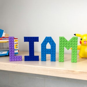 Boys Name Sign Gift | Personalized Name Sign for Kids | Room Decor for Children | Brick Names for Child | Boy Birthday Gift