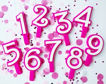 Girls Birthday Number for Cake | 1 2 3 4 5 6 7 8 9 10 birthday cake sign | Fashion Birthday Party Cake Number