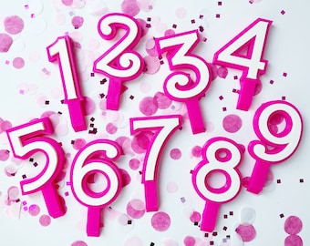 Girls Birthday Number for Cake | 1 2 3 4 5 6 7 8 9 10 birthday cake sign | Fashion Birthday Party Cake Number