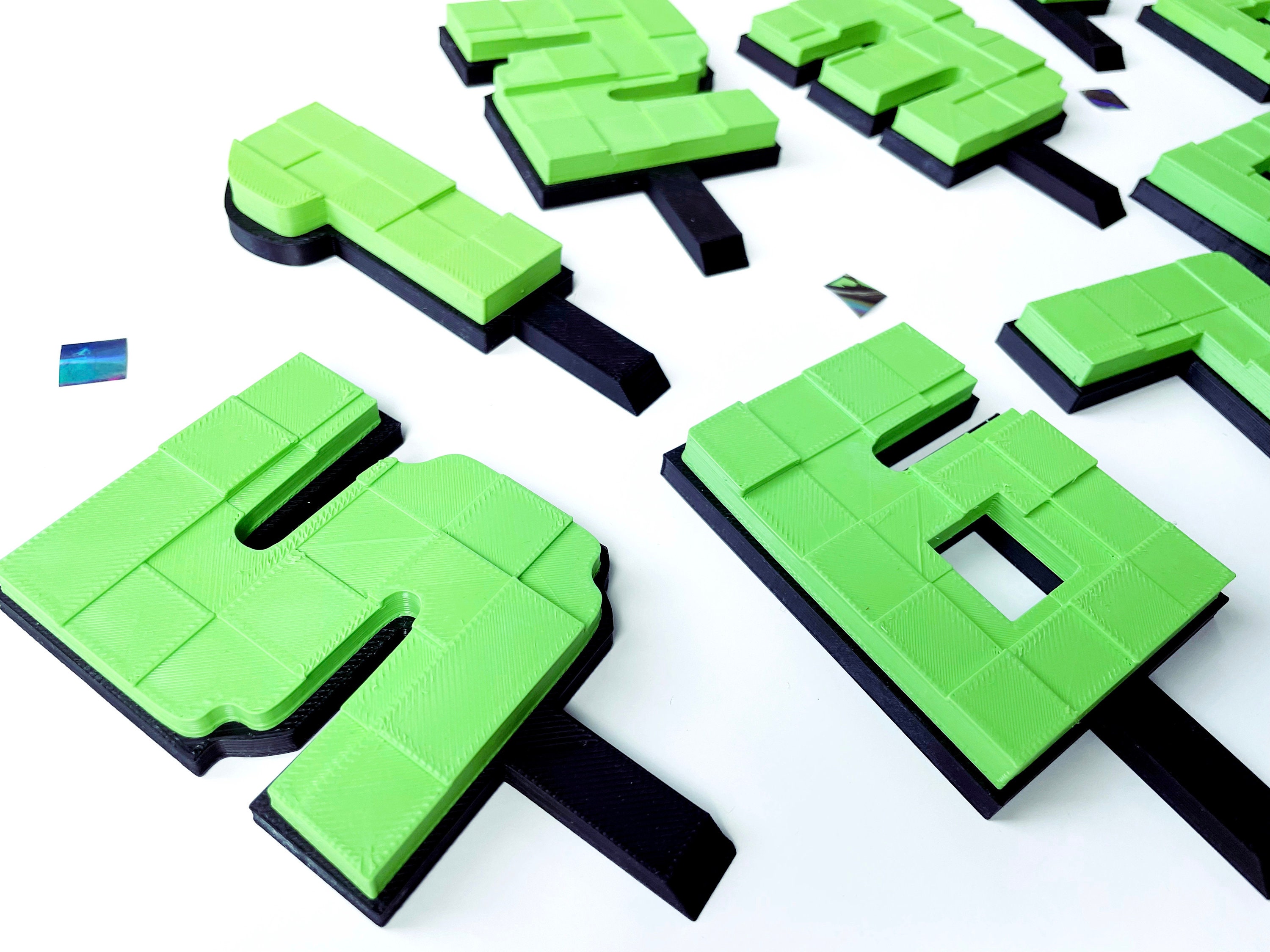 Minecraft Cake Topper + Number Set