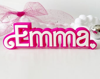 Custom Fashion Doll Style Name Sign | Personalized Gift for Girl | Kid Room Sign