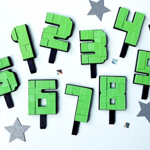 Mining Cake Number | Cake Topper Number for Kids