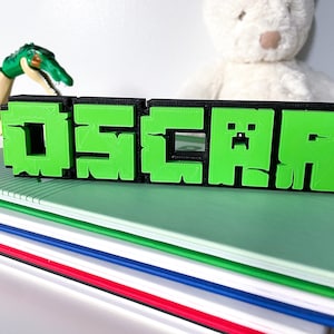 Custom Creeper Name Sign for Kids | Mining Personalized Christmas Gift for Boys | Customized Name Sign