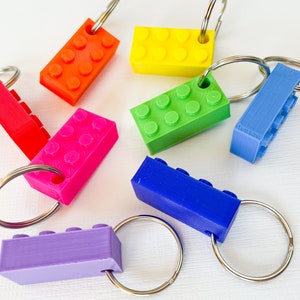 Bulk Brick Key Chains | Party Favors or Class Gifts for Kids