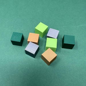 Set of 8 Blocks for Cake Decoration | Cupcake Topper | Non-Edible