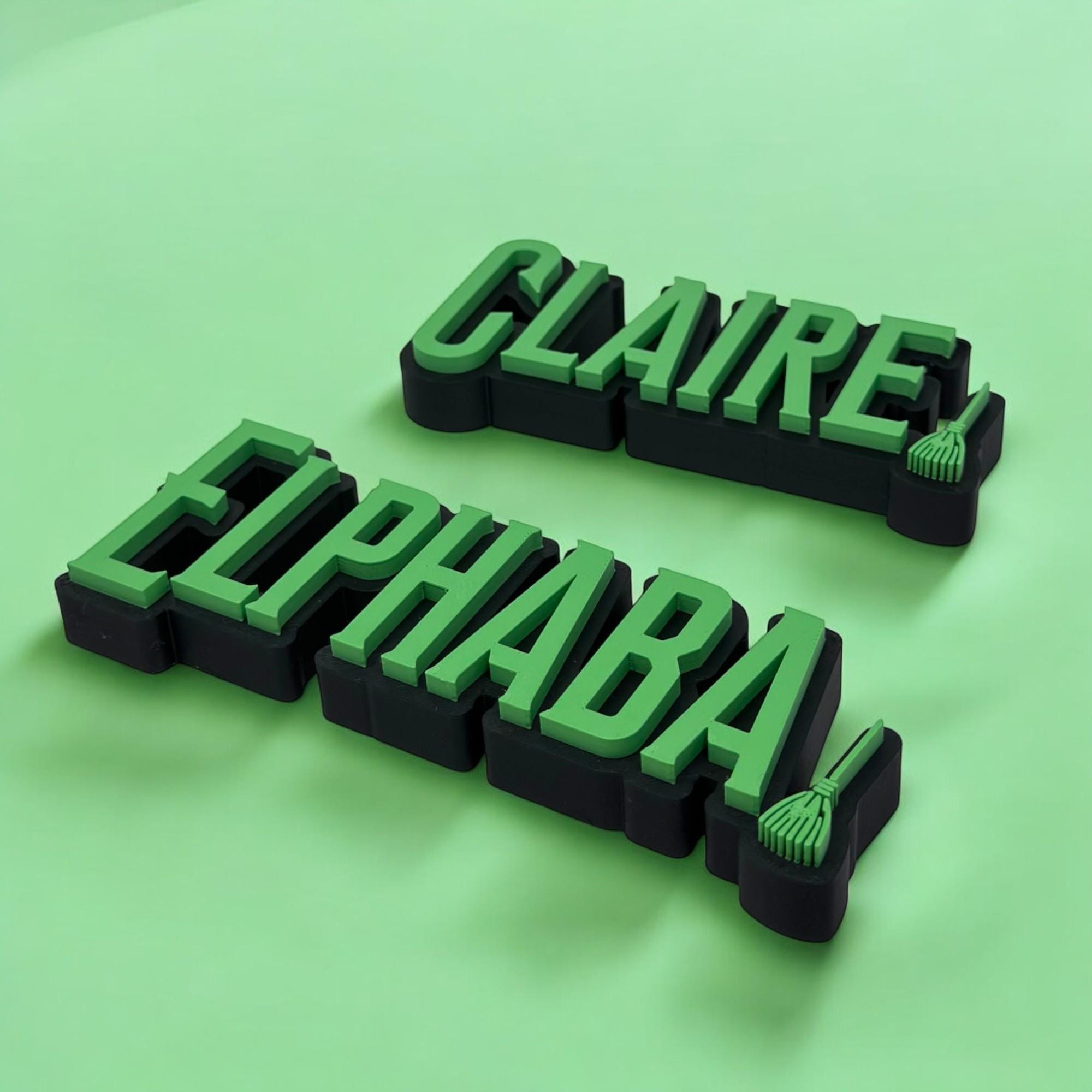Custom Wicked Style Name Sign | Personalized Desk Sign | Wicked The Musical l | Wicked Room Sign | Elphaba | Custom Nameplate
