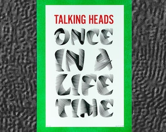 A3 TALKING HEADS risograph print - Once in a Lifetime