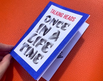 A6 TALKING HEADS risograph zine/lyric book - Once in a Lifetime