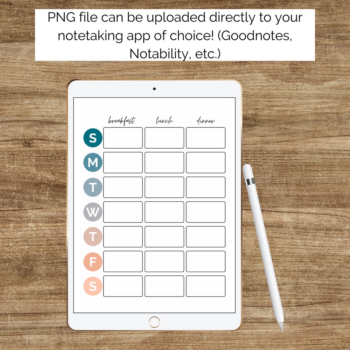 Weekly Meal Plan Template Printable and Digital Download Planner ...