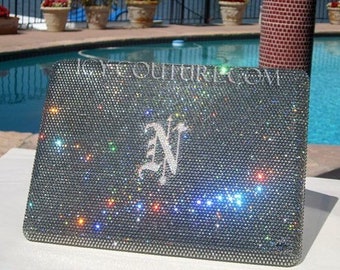 Your Initials ICY Laptop Cover Swarovski Crystals