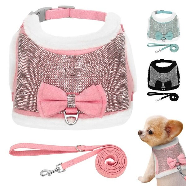 Custom Winter Personalized Rhinestone Dog Collar | Soft Padded Puppy C