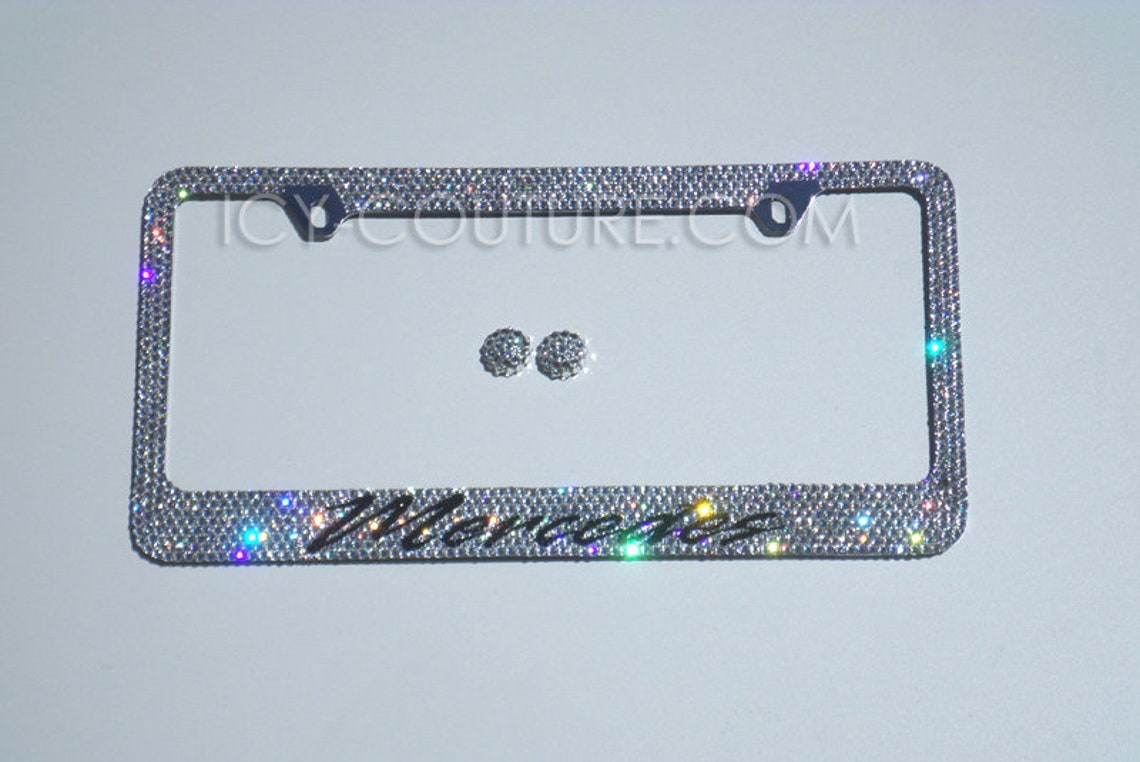 Crystallized MERCEDES License Plate Frame Swarovski Crystals Etsy
