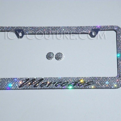 Your Color BLING License Plate Frame With Swarovski Crystals Etsy