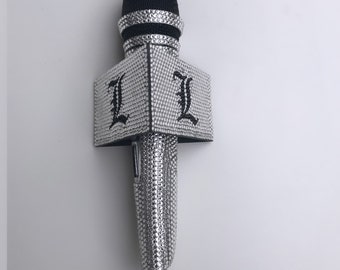 Custom Logo Mic Flag Swarovski Crystals