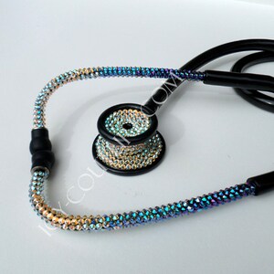 Black Tube Stethoscope Cleansing Ombre Swarovski Crystals - Etsy