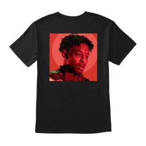 21 Savage Tee, Custom Album Artwork, Rap Merch t-shirt