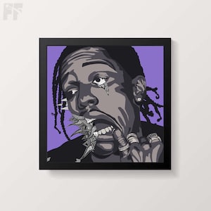 ASAP Rocky Rap Druck | ASAP Rocky Kunst | In mehreren Größen erhältlich Wandkunst | ASAP Rocky Druck | Rap Kunst | Wandkunst