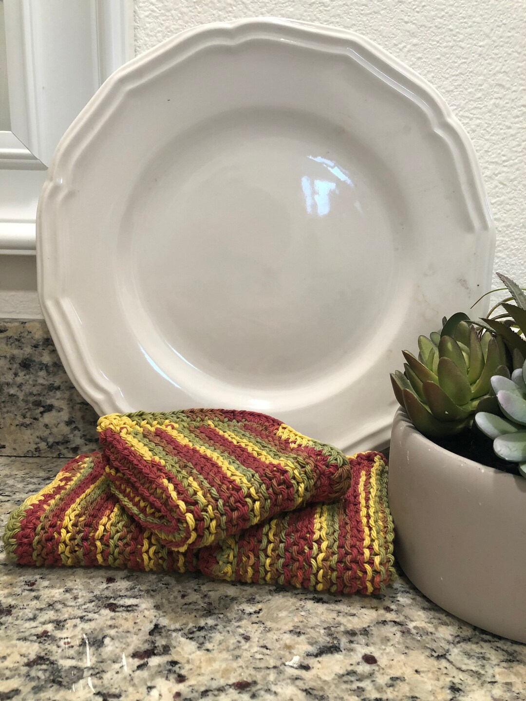 Knitted Kitchen Cloth, Kitchen Wash Cloth, Bathroom Washcloth Etsy