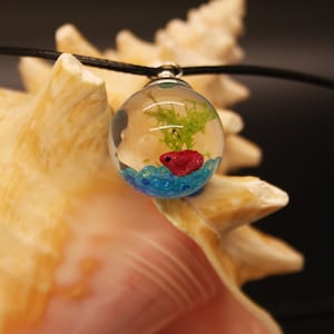 Betta Aquarium Necklace, Choose your fish color, Fidget Necklace