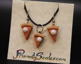 Pumpkin Pie Miniature earrings and pendant set