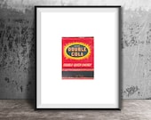 Double Cola Print - Vintage Kitchen Decor Print - Vintage Matchbook Print - Unframed Wall Art Print - Coke Soda Pop Print