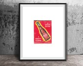 Double Cola Print - Vintage Kitchen Decor Print - Vintage Matchbook Print - Unframed Wall Art Print - Coke Soda Pop Print