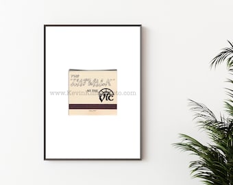 De CATWALK bij The VIC - Chicago Bar Photography Print - Vintage Matchbook Print - Ingelijste muurkunst - Lakeview, Chicago