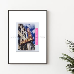 NORTH HOTEL, Chicago Photography Print - Unframed Wall Art - Polaroid Instant Film Print - Humboldt Park, Chicago