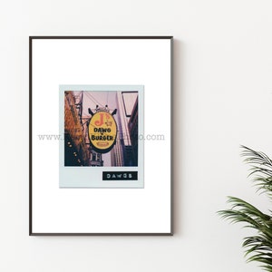 Mister J&#39;S DAWG & BURGER, Chicago Photography - Unframed Wall Art - Polaroid Instant Film Print - Chicago Hot Dog Restaurant, Gold Coast
