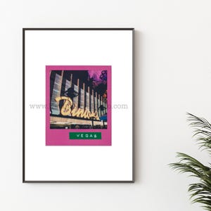 BINION'S CASINO, Las Vegas, Nevada - Unframed Photography Print, Polaroid Instant Film Print - Downtown Las Vegas Casinos, Fremont Street