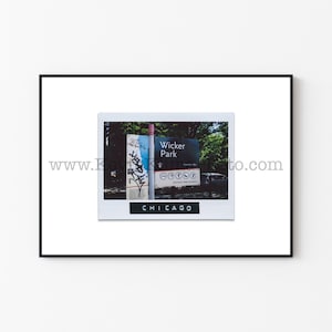 WICKER PARK, Chicago Photography - Unframed Wall Art - Polaroid Instant Film Print - Wicker Park, Chicago, IL