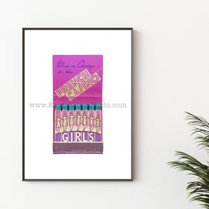 Chicago Wall Art, MEISJES! FRANS CASINO, fotografieprint - vintage luciferafdruk - ingelijste muurkunstprint - Chicago Art Print