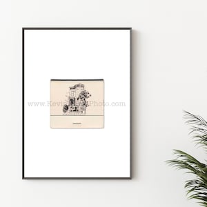 Chicago Photography Print - Vintage Matchbook Print - Unframed Wall Art - Chicago Brownstone, Chicago Pizza & Oven Grinder