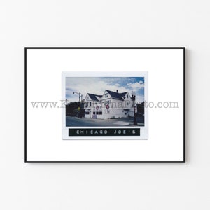 CHICAGO JOE&#39;S, Chicago Photography Print - Unframed Wall Art - Polaroid Instant Film Print - North Center, Chicago Neon Sign Prints