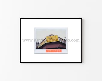 HAMBURGERSY ALEXA, HOTDOGI, Chicago – Nieoprawiona odbitka fotograficzna, natychmiastowy wydruk Polaroid na filmie – Sztuka ścienna w Chicago – Restauracje w starym Chicago